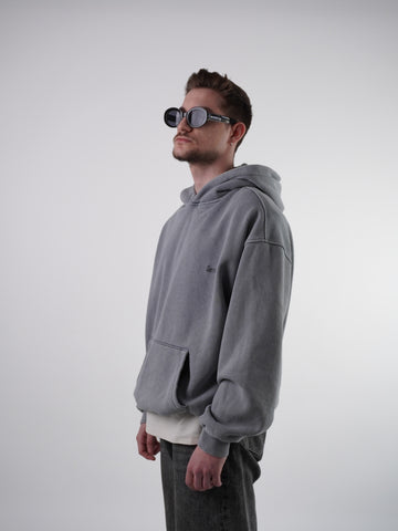 Sprana Bluza z Kapturem Oversize Jasnoszary ESSENCE OF LIFE