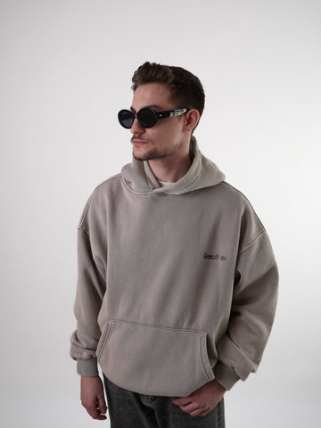 Sprana Bluza z Kapturem Oversize Beżowy ESSENCE OF LIFE