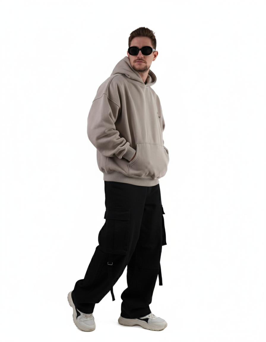 Hoodie Washed Beige ESSENCE OF LIFE