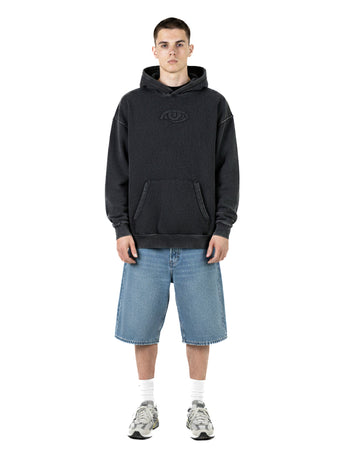Hoodie Raised Design Eye Dark Grey MAKSIM